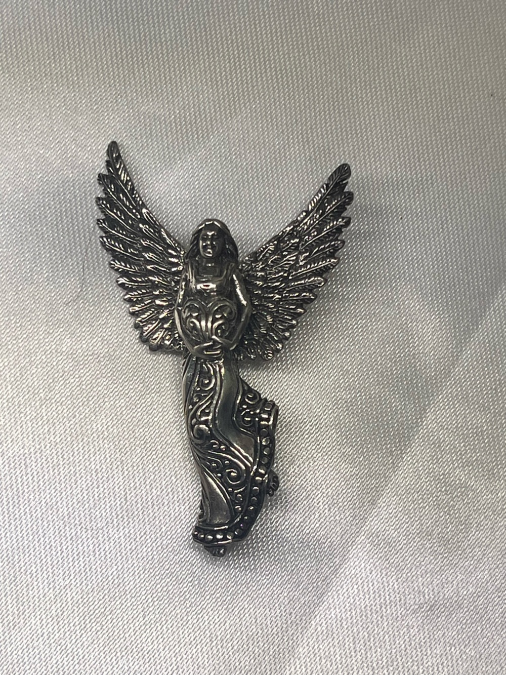 Sarda Sterling Silver Filigree Angel Brooch